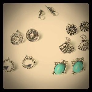 🆕6 pair of Ancient Silver Earrings